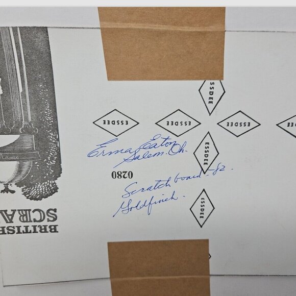 Vintage Erma Eaton Scratchboard Goldfinch Ohio Artist Butler Institute Award - Picture 6 of 8